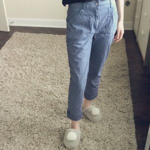 Dusty blue utility pants